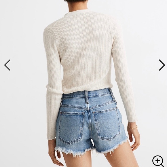 MADEWELL•distressed dark denim shorts woman 24 - Picture 2 of 8